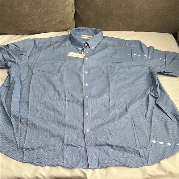 Roundtree & Yorke Blue Dress Shirt Classic Style - Picture 5 of 11
